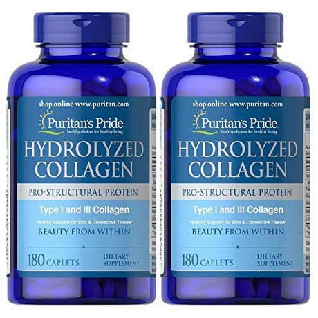 Puritan'S Pride 2 Pack of Hydrolyzed Collagen 1000 Mg Puritan'S Pride Hydrolyzed Collagen 1000 Mg-180 Caplets