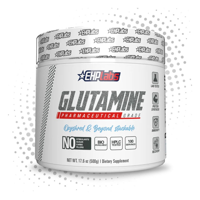 Ehplabs L Glutamine Powder Amino Acids - L-Glutamine Supplement for Gut Health (500G) Improves Muscle Recovery, Focus & Concentration - 100 Servings