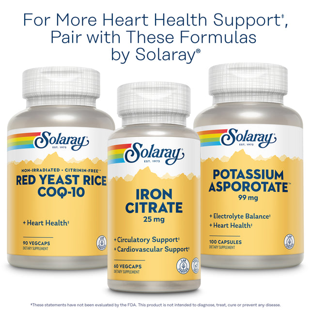 Solaray Hawthorn Berry 1050Mg | Healthy Cardiovascular Function & Normal, Healthy Circulation | Whole Berry | Non-Gmo & Vegan | 180 Vegcaps