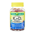 Spring Valley Non GMO K2 and D3 Vegetarian Gummies, Mixed Berry, 50 Mcg (2000 IU), 60 Count