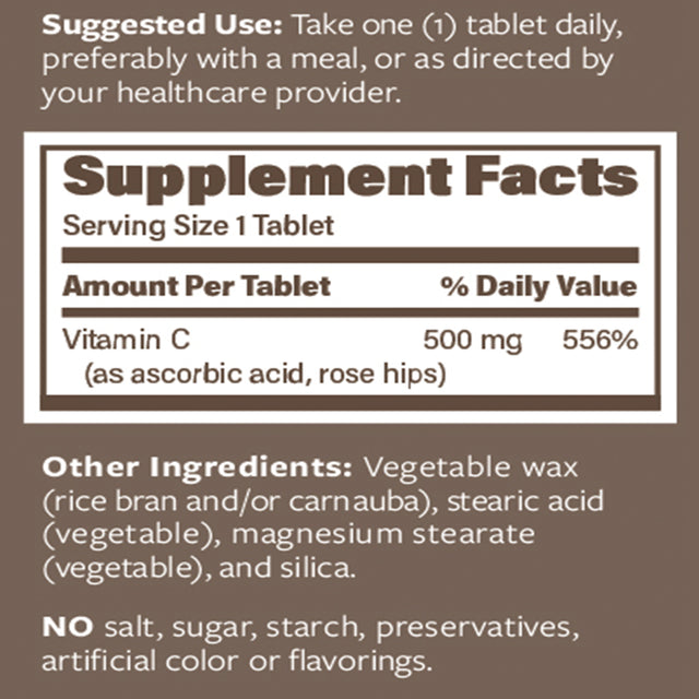 ENDUR-C - 500Mg Sustained-Release Vitamin C Supplement for Optimal Absorption* - 200 Tablets - Ascorbic Acid with Rose Hips - Endurance Products Company