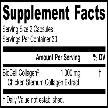 Jarrow Formulas Type 2 Collagen, Supports Skin and Joints, 500 Mg, 60 Caps