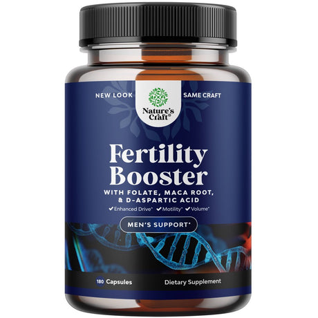 Natures Craft Prenatal Multivitamin Male Fertility Supplement 180 - with L-Arginine D-Aspartic Acid and Maca Root Prenatal Vitamins for Enhanced Motility Volume Potency and Fertility Support