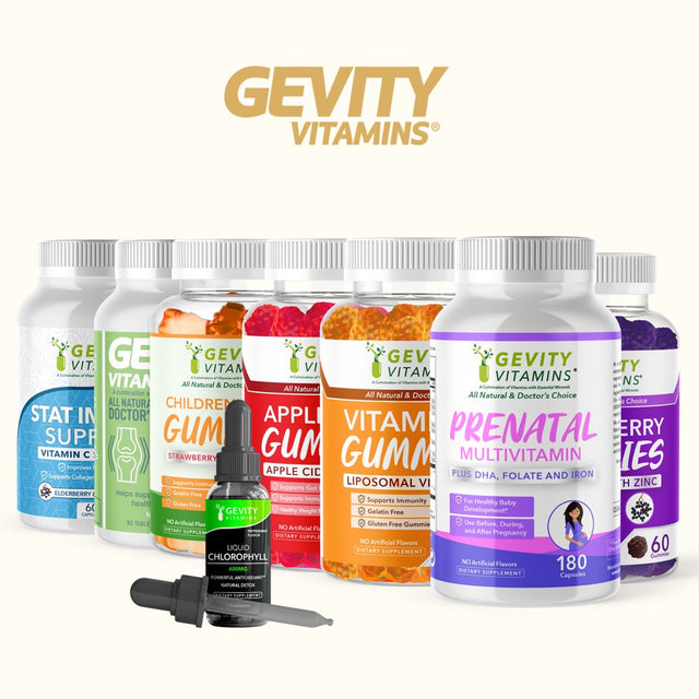 Gevity Vitamins Apple Cider Vinegar Gummies, 60 Gummies, Dietary Supplements