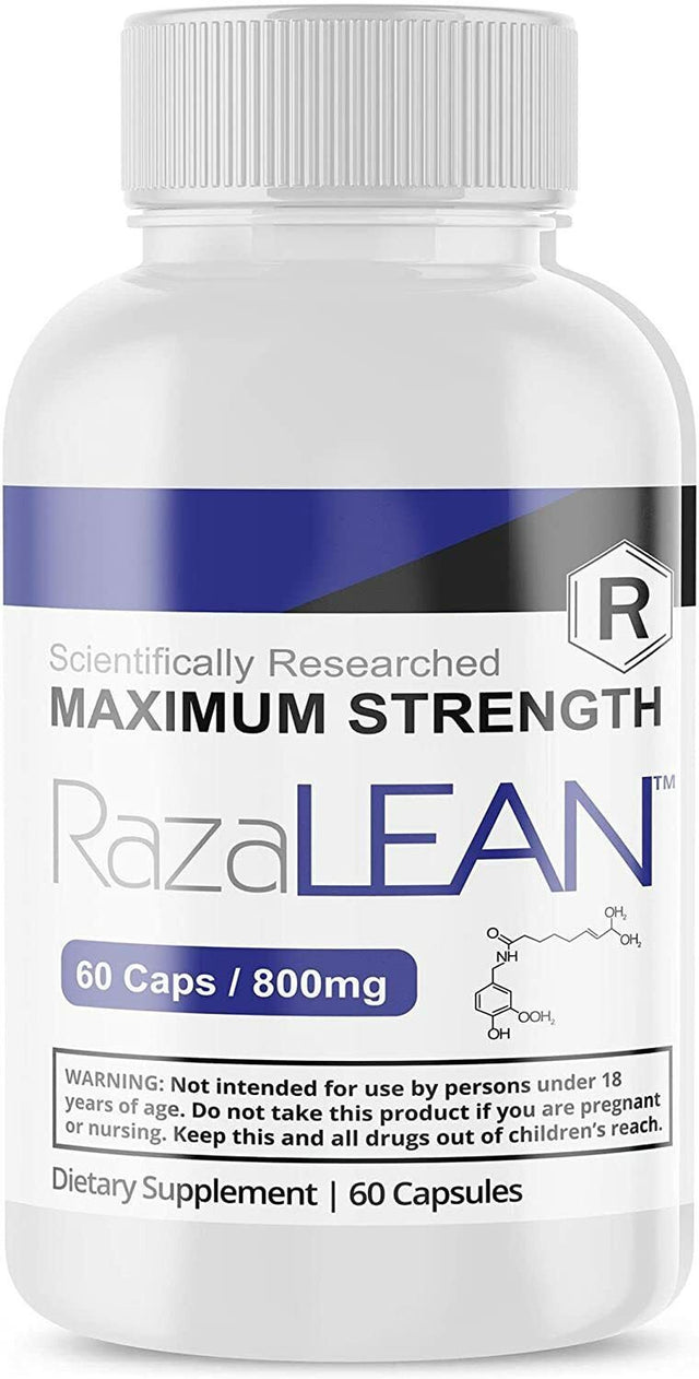 Razalean Diet Pills,Weight Loss,Fat Burner,Appetite Suppressant Supplement 800Mg 60 Capsules