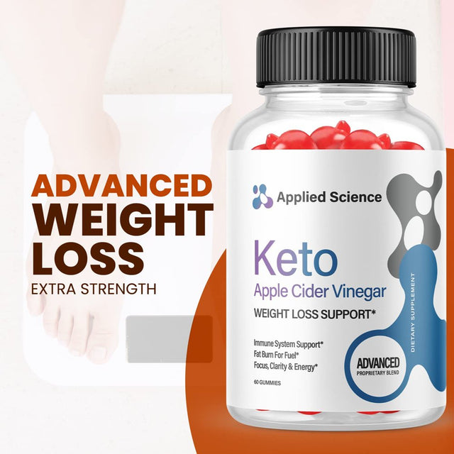 (5 Pack) Applied Science Keto ACV Gummies - Supplement for Weight Loss - Energy & Focus Boosting Dietary Supplements for Weight Management & Metabolism - Fat Burn - 300 Gummies