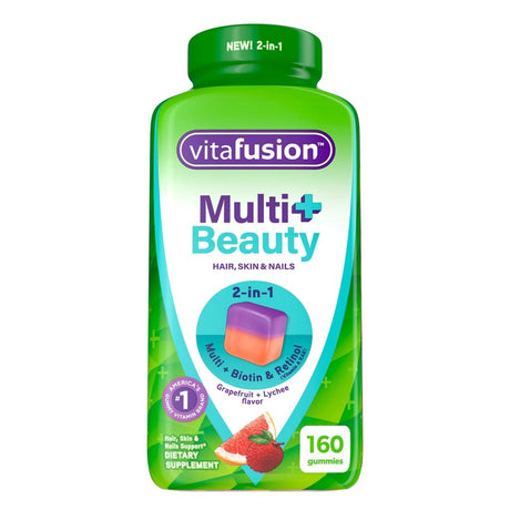 Vitafusion Multi Beauty + Daily Multivitamin Gummy, Hair, Skin & Nails (160 Ct)