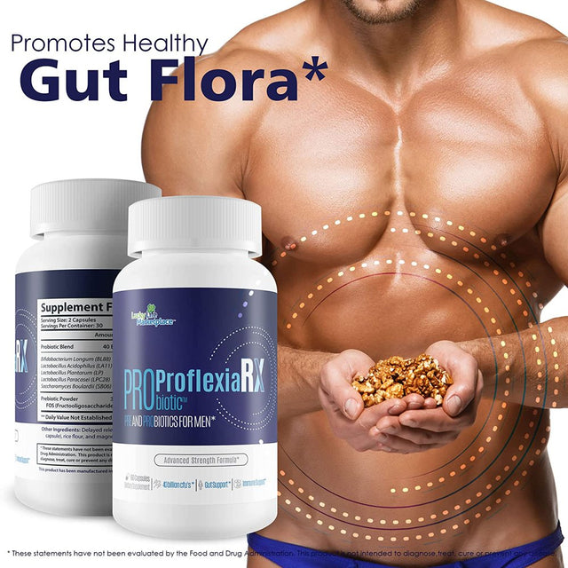 Probiotic Proflexia Rx Male Formula - Our Best Male Formula with Prebiotics & over 40 Billion Cfu’S of Probiotics - Support Your Male Health with This Natural Probiotic for Men