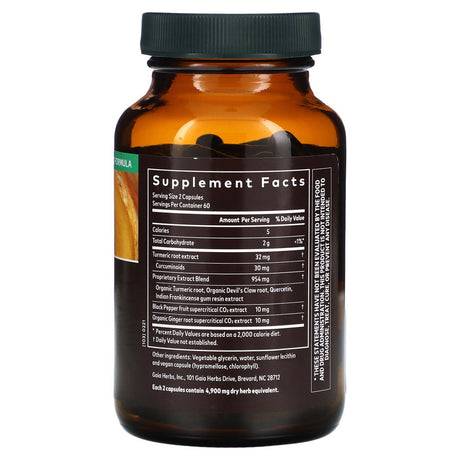 Gaia Herbs Turmeric Supreme Joint Health - 120 Liquid Phyto-Caps (30-Day Supply)