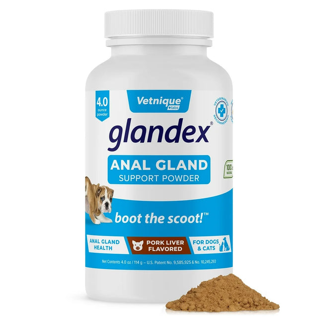 Glandex Dog Digestive & Fiber Supplement for Anal Glands with Pumpkin, Digestive Enzymes & Probiotics - Boot the Scoot 4.0 Oz Pork Liver by Vetnique