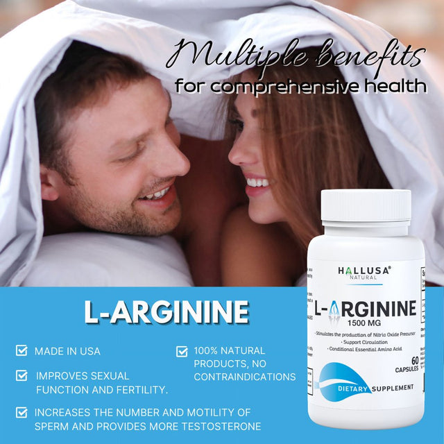 L-ARGININE , Extra Strength Nitric Oxide & Circulation Boost - Muscle Recovery -60 Capsule ( 2 Pack )