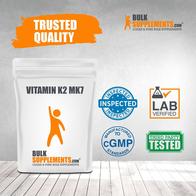 Bulksupplements.Com Vitamin K2 MK7 - Vitamin K2 Supplement - Heart Vitamins - Vitamin K2 Soy Free (25 Grams)