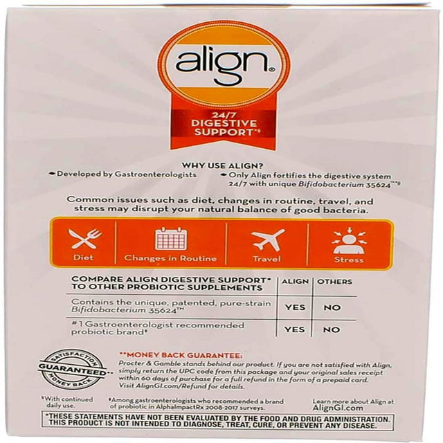 Align Probiotic Supplement 24/7 Digestive Support, 28 Capsules (Pack of 4)