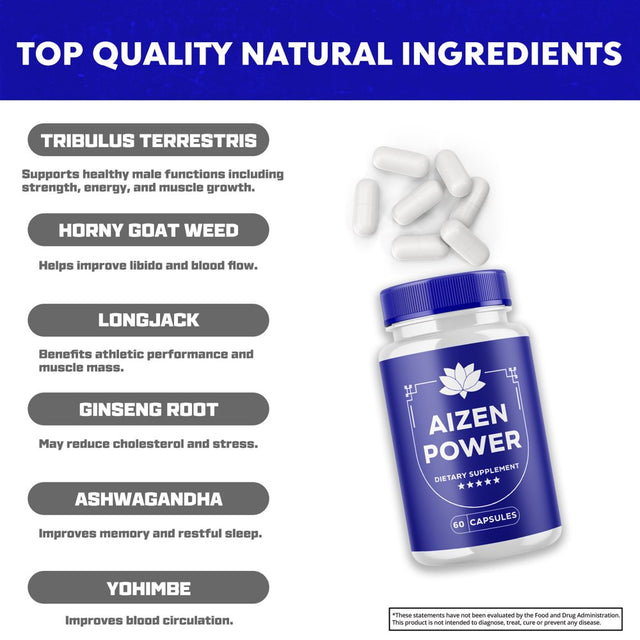 (2 Pack) Aizen Power - Dietary Supplement - 120 Capsules