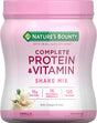 Nature'S Bounty Complete Protein & Vitamin Shake Mix with Collagen & Fiber, Contains Vitamin C for Immune Health, Vanilla Flavored,1 Pound (Pack of 1)