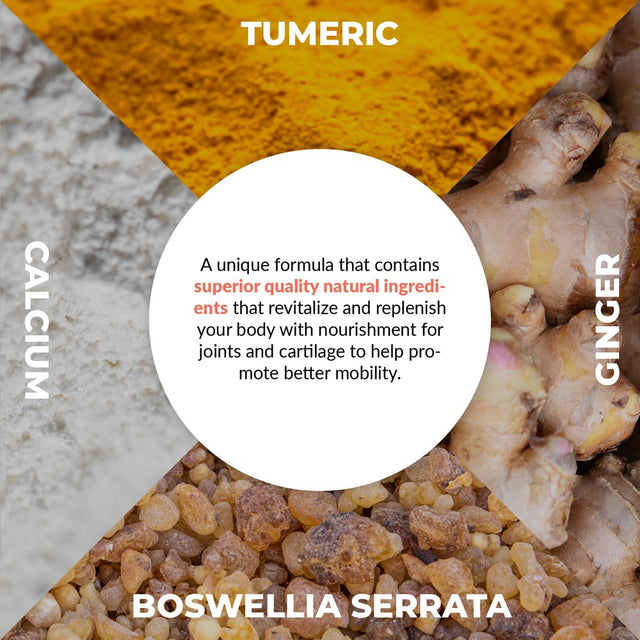 Joint Support NEM Eggshell Membrane with Boswellia Extract, Calcium & Turmeric by Purehealth Research