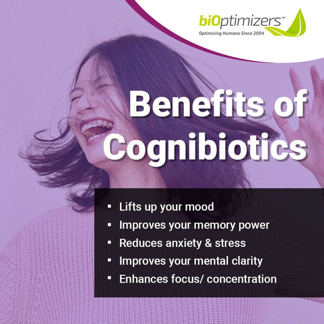 Cognibiotics by Bioptimizers - Brain and Mood Probiotic (60 Capsules)