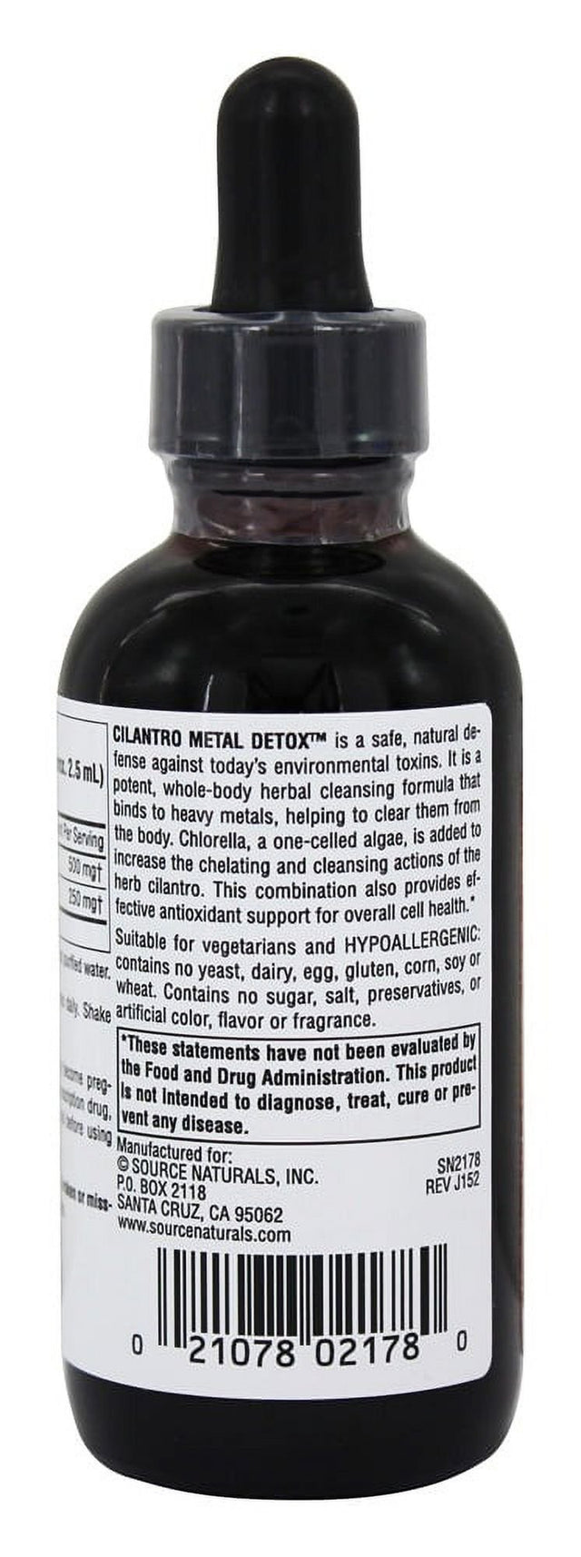 Source Naturals - Cilantro Metal Detox with Chlorella - 2 Fl. Oz.