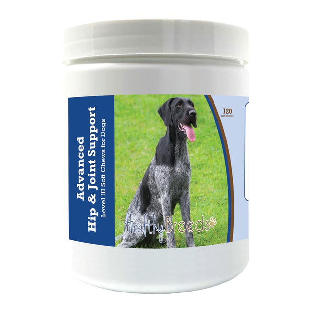 Healthy Breeds German Wirehaired Pointer Advanced Hip & Joint Support Level III Soft Chews for Dogs 120 Count