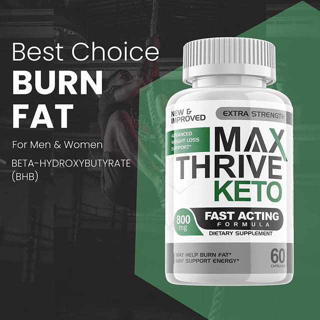 Official Max Thrive Keto Advanced Weight Management Support Ketosis Supplement Pills (5 Pack)