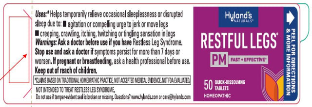 Hyland'S Naturals Restful Legs PM Tablets, Calms Agitated Legs so You Can Sleep, 50 Count