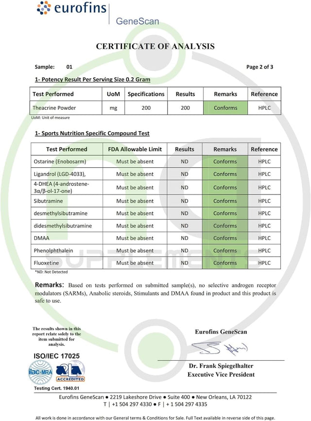 Theacrine Powder | 99% Pure | 25 Grams Pouch | Energy Supplement for Adults - Advanced Focus Support for Concentration - Clean, Natural Pre Workout Supplement for Men and Women | 3Rd Party Lab Tested