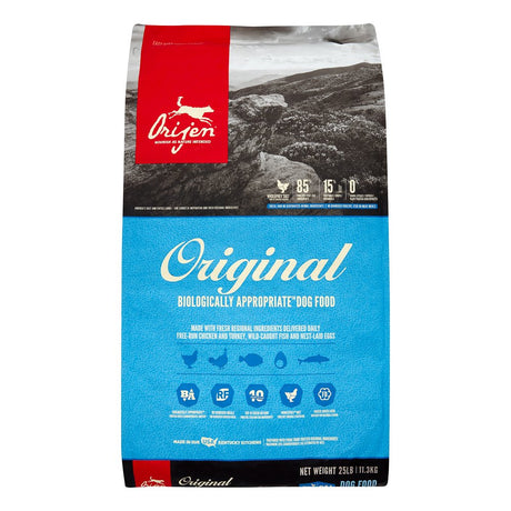 Orijen Original Biologically Appropriate Grain-Free Chicken, Turkey & Fish Dry Dog Food, 25 Lb