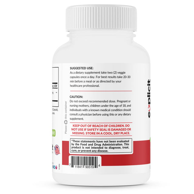 Berberine Supplement Hcl - 1200Mg Max Strength - Supports Glucose Metabolism, Immune Function & Helps Cardiovascular Function - 1 Month Supply