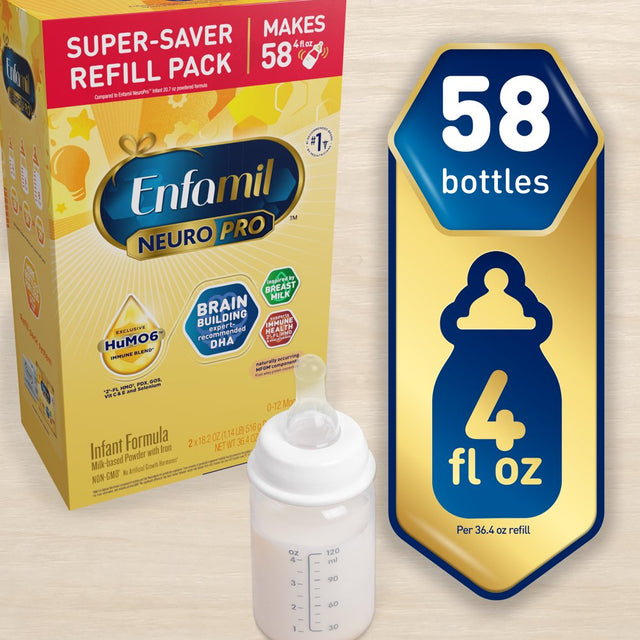 Enfamil Neuropro Baby Formula, Milk-Based Infant Nutrition, MFGM* 5-Year Benefit, Expert-Recommended Brain-Building Omega-3 DHA, Exclusive Humo6 Immune Blend, Non-Gmo, 36.4 Oz​