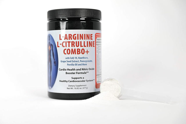 L-Arginine 5000Mg L-Citrulline 1000Mg Combo Powder 16 Oz. - Tart Cherry Cardio Heart Health Supplement, Nitric Oxide Booster