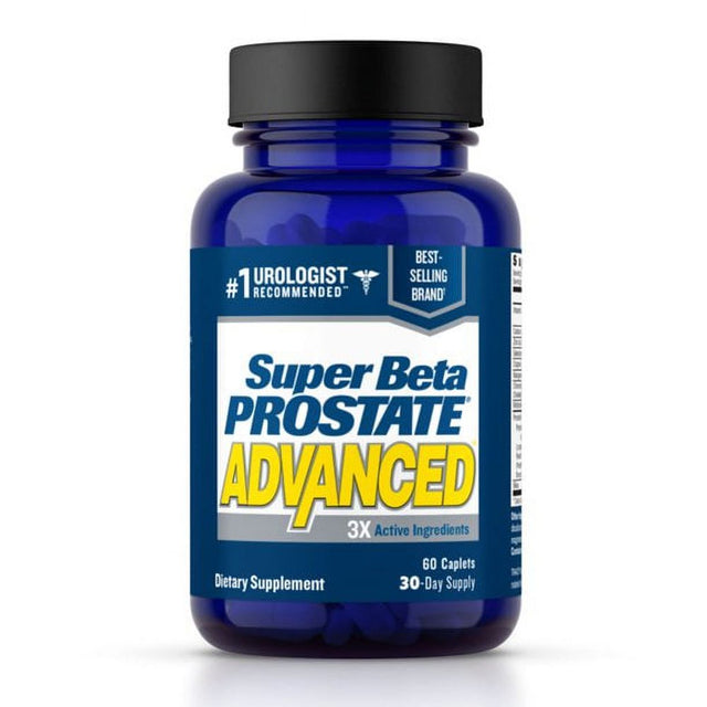 Super Beta Prostate Advanced - Urologist Recommended Prostate Supplement for Men with Beta-Sitosterol, Vitamin D3, Lycopene and Reishi Mushroom to Decrease Bathroom Trips, Capsules, 60 Ct