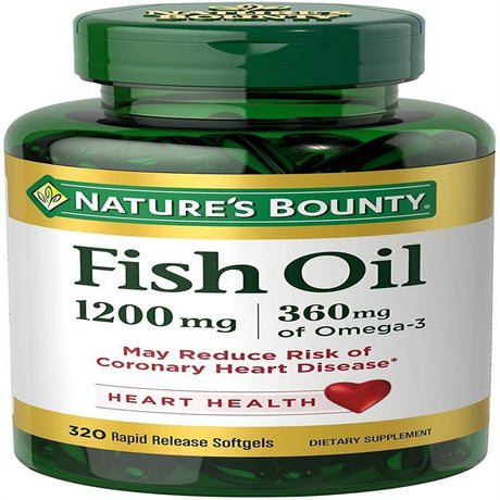 Nature'S Bounty Omega-3 Fish Oil 1200 Mg Softgels 320 Ea