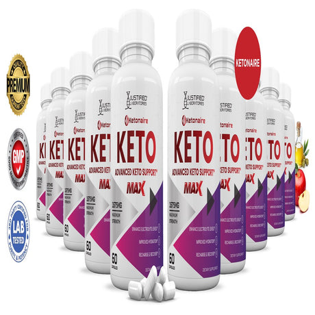 (10 Pack) Ketonaire Keto ACV MAX Pills 1675Mg Alternative to Gummies Dietary Supplement 600 Capsules