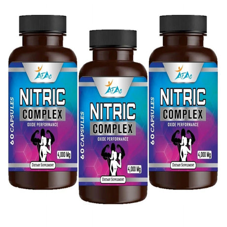 Nitric Oxide 4000Mg L-Arginine Citrulline Keto Muscle Pump Growth Pills - 60 Capsules (3 Pack)