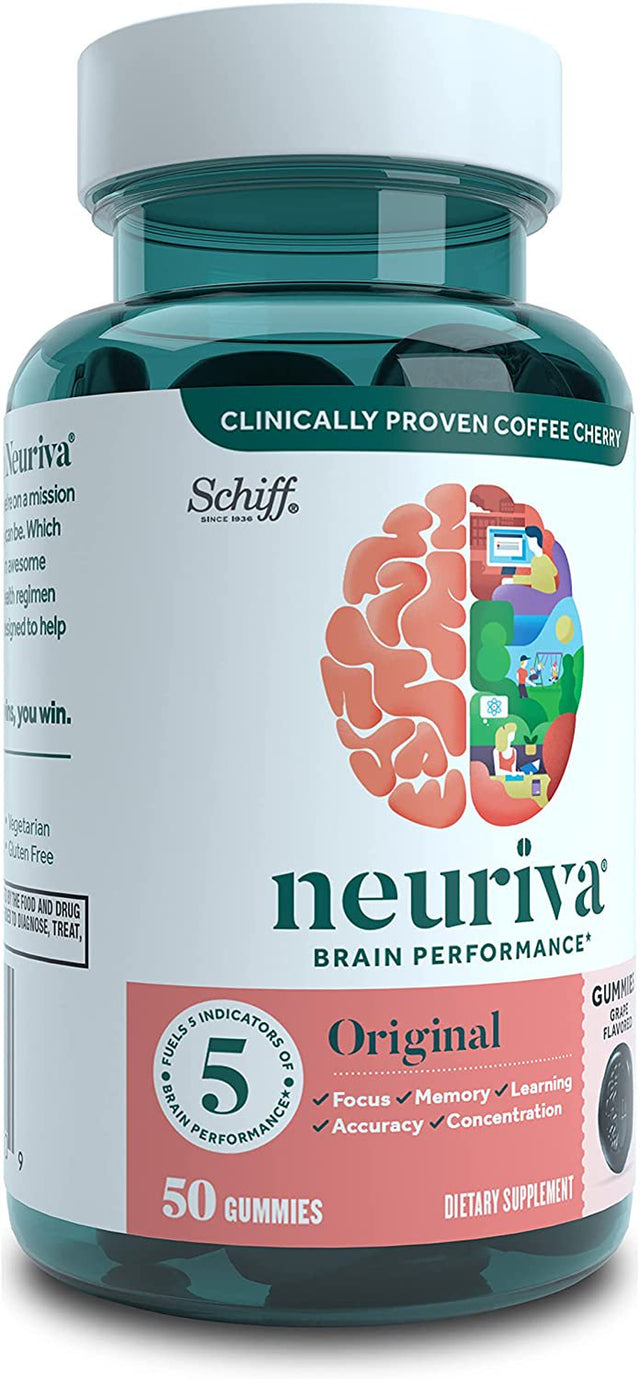 Neuriva Brain Performance - Original Gummies Grape 50 Gummies Pack of 4