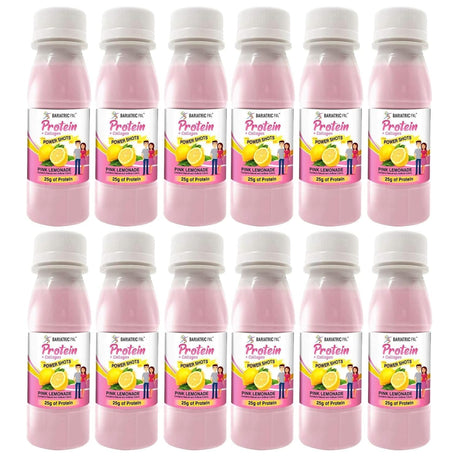 Bariatricpal Ready-To-Drink 25G Whey Protein & Collagen Power Shots - Pink Lemonade (12 Bottles)