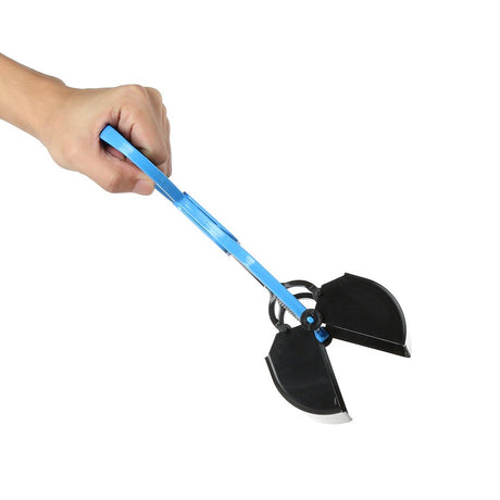 Black and Friday Deals Blueek Dog Cat Pet Pooper Scooper Jaw Poop Scoop Clean Pick up Waste Long Handle Blue