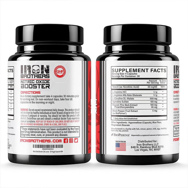 Extra Strength Pumps Supplement | Pre Workout L-Arginine | Increase Muscle Pumps, Energy & Endurance - 60/120 Vegetarian Capsules-120Capsules