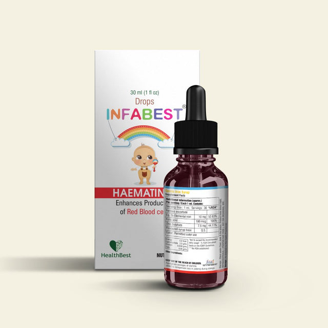 Healthbest Infabest Hematinic Iron Drops for Toddlers | 30Ml