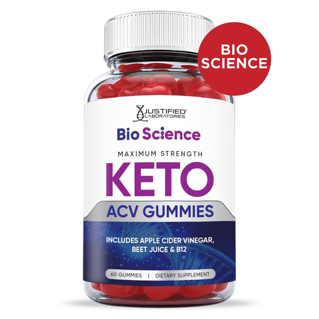 (5 Pack) Bio Science Keto ACV Gummies 1000MG Dietary Supplement 300 Gummys