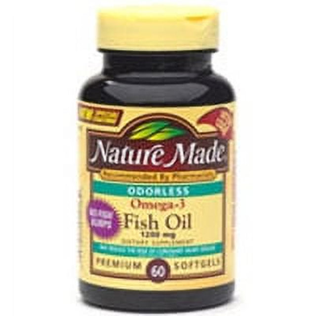 Nature Made Omega-3 Fish Oil 1200 Mg Odorless Softgels - 60 Ea