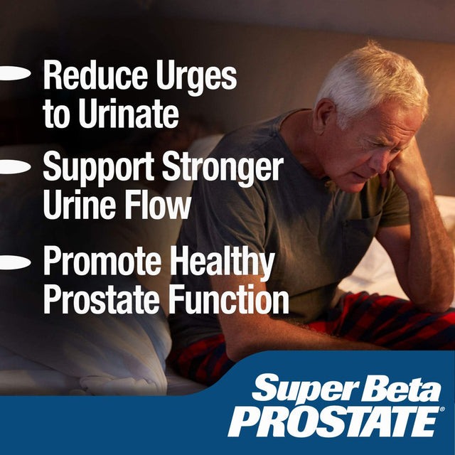 Super Beta Prostate - over 15 Million Bottles Sold - Urologist Recommended Prostate Supplement for Men - Reduce Bathroom Trips Night, Promote Sleep & Bladder Emptying, Beta Sitosterol (60Ct, 1 Bottle)