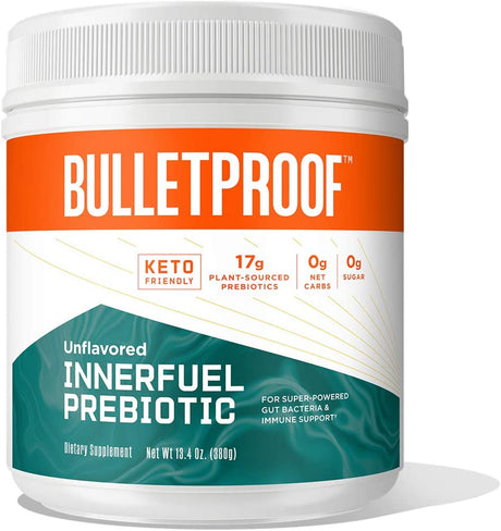 Bulletproof Unflavored Innerfuel Prebiotic Fiber Powder, 13.4 Ounces, Supplement for Gut Health, Digestive Health and Immune Support