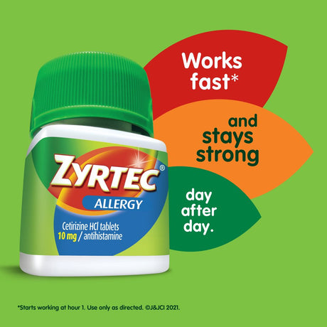 Zyrtec 24 Hour Allergy Relief Tablets with 10 Mg Cetirizine Hcl, 90Ct