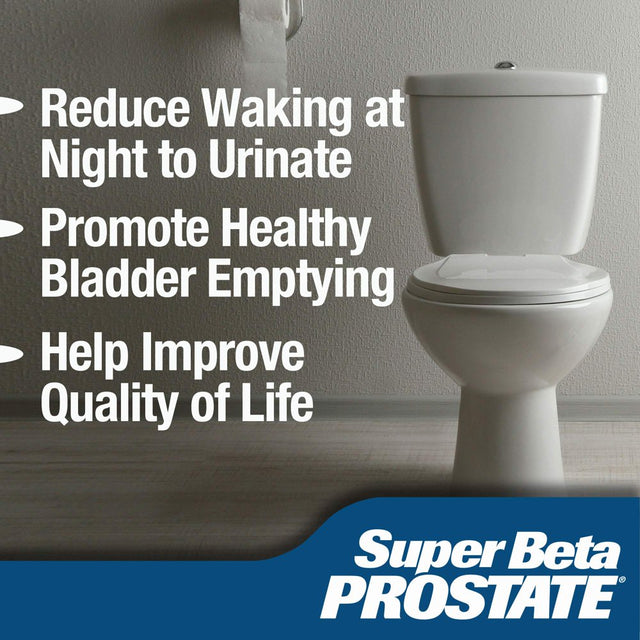 Super Beta Prostate - over 15 Million Bottles Sold - Urologist Recommended Prostate Supplement for Men - Reduce Bathroom Trips Night, Promote Sleep & Bladder Emptying, Beta Sitosterol (60Ct, 1 Bottle)