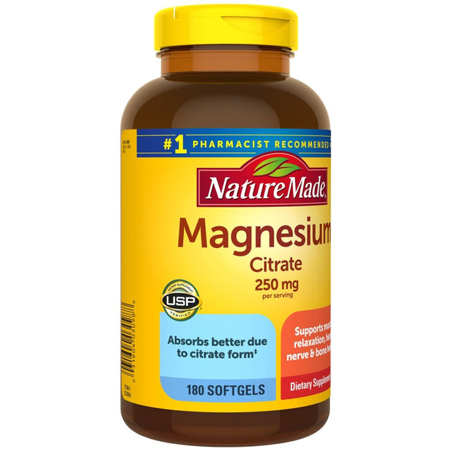 Nature Made Magnesium Citrate 250 Mg., 180 Count