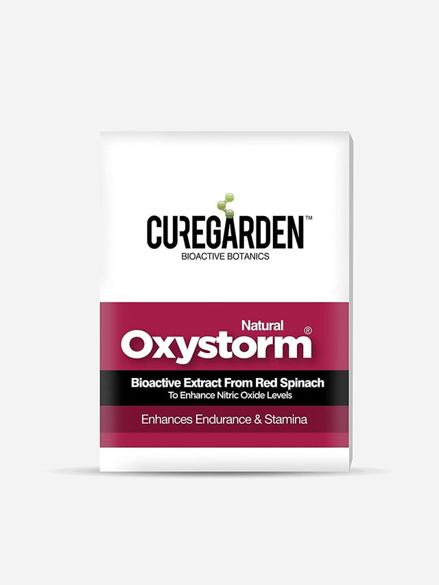 Curegarden Oxystorm Natural Endurance Enhancer with Powers from Red Spinach (Amaranthus)| Boosts Blood Circulation, Improves Cardiovascular Functions