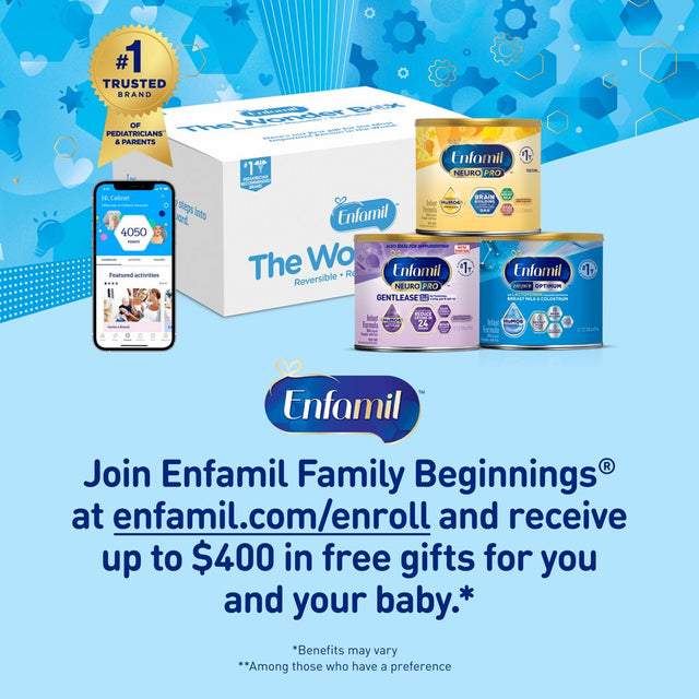 Enfamil A.R. Infant Formula, Reduces Reflux & Frequent Spit-Up, Expert Recommended DHA for Brain Development, Probiotics to Support Digestive & Immune Health, Powder Can, 12.9 Oz​