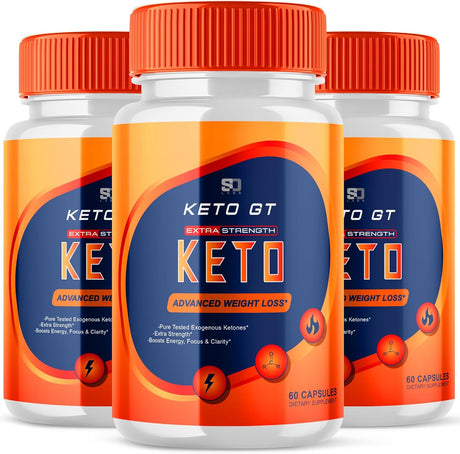 (3 Pack) Keto GT Weight Manaement Pills Advanced Formula Pastillas Dr Tablets 800Mg Ketogenic Supplement (180 Capsules)