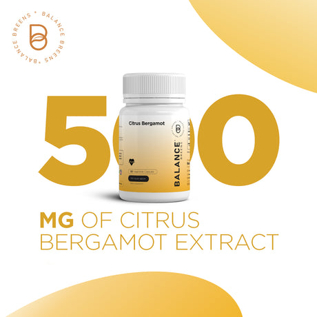 Citrus Bergamot 500Mg - Revitalize Your Heart Health - Advanced Bergamot Supplement for Metabolism & Cholesterol Health - 60 Vegan Capsules by Balance Breens